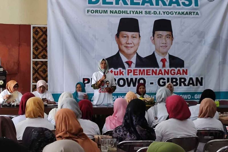 Forum Nahdliyah se DIY mendeklarasikan dukungan pasangan Prabowo-Gibran. (Ist)