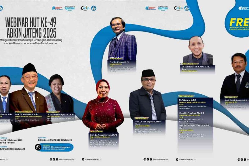 Pengokohan Peran Strategis Guru BK: PD ABKIN Jateng Hadirkan Mendikdasmen, Dirjen GTK dan Sejumlah Profesor BK. (Ist)