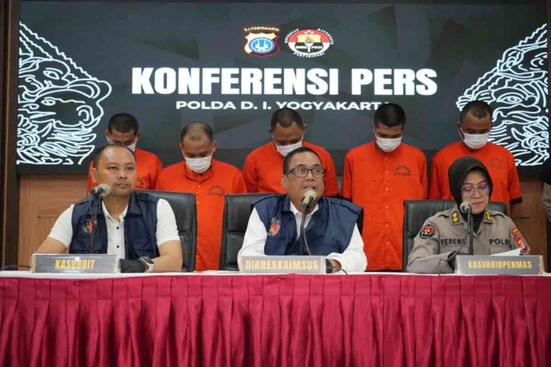 5 Pelaku Judi Online di Bantul Diamankan Polisi. (Polda DIY)