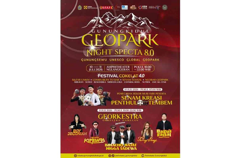 Gunungkidul Geopark Night Specta 8.0 Siap Digelar di Nglanggeran, Masuk Kharisma Event Nusantara 2026